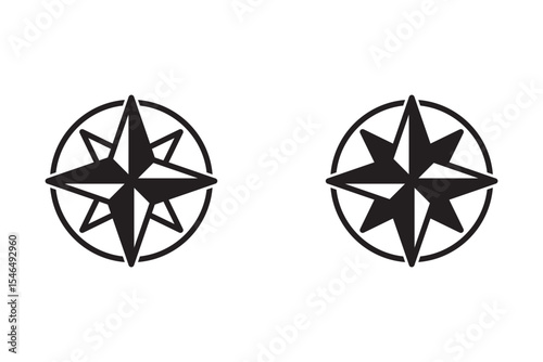 compass icon Isolated flat vector in outline icon set eps 10