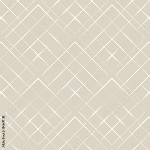 Beige Geometric Seamless Pattern Abstract Diagonal Lines and Squares