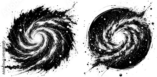 Stardust Sketch: The Universe in Simplicity galaxy vintage linework ink sketch hand drawn pen drawing vector illustration background
