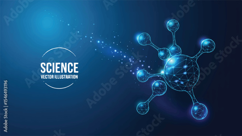 Abstract Digital Science Illustration Molecular Structure