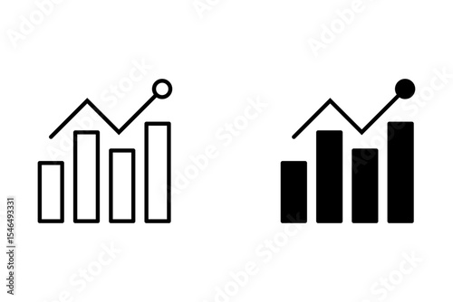 up chart icon Isolated flat vector in outline icon set eps 10