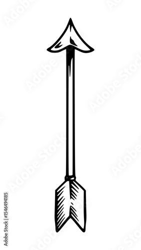 Isolated arrow illustration on white background
