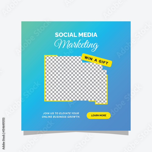 Social Media Marketing Post Template – Modern Giveaway Promo Banner Design