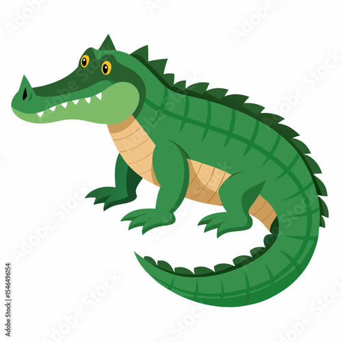 cartoon crocodile with a smile