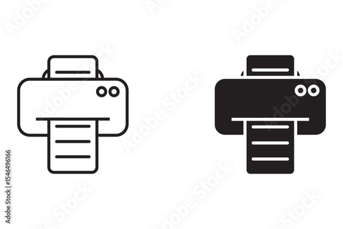 Printer Icon set. Vector for web	