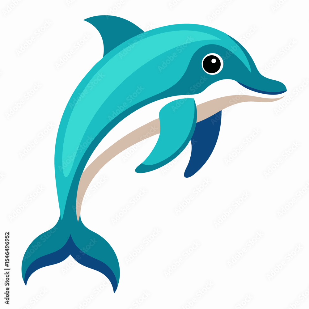 Fototapeta premium dolphin isolated on white background