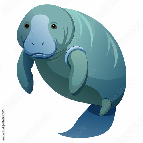 vector illustration of a cartoon whale
