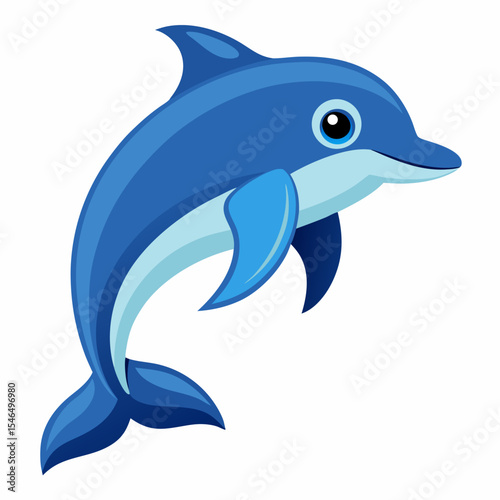 dolphin isolated on white background