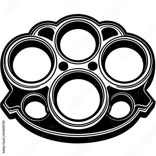 Brass knuckles isolated on white background