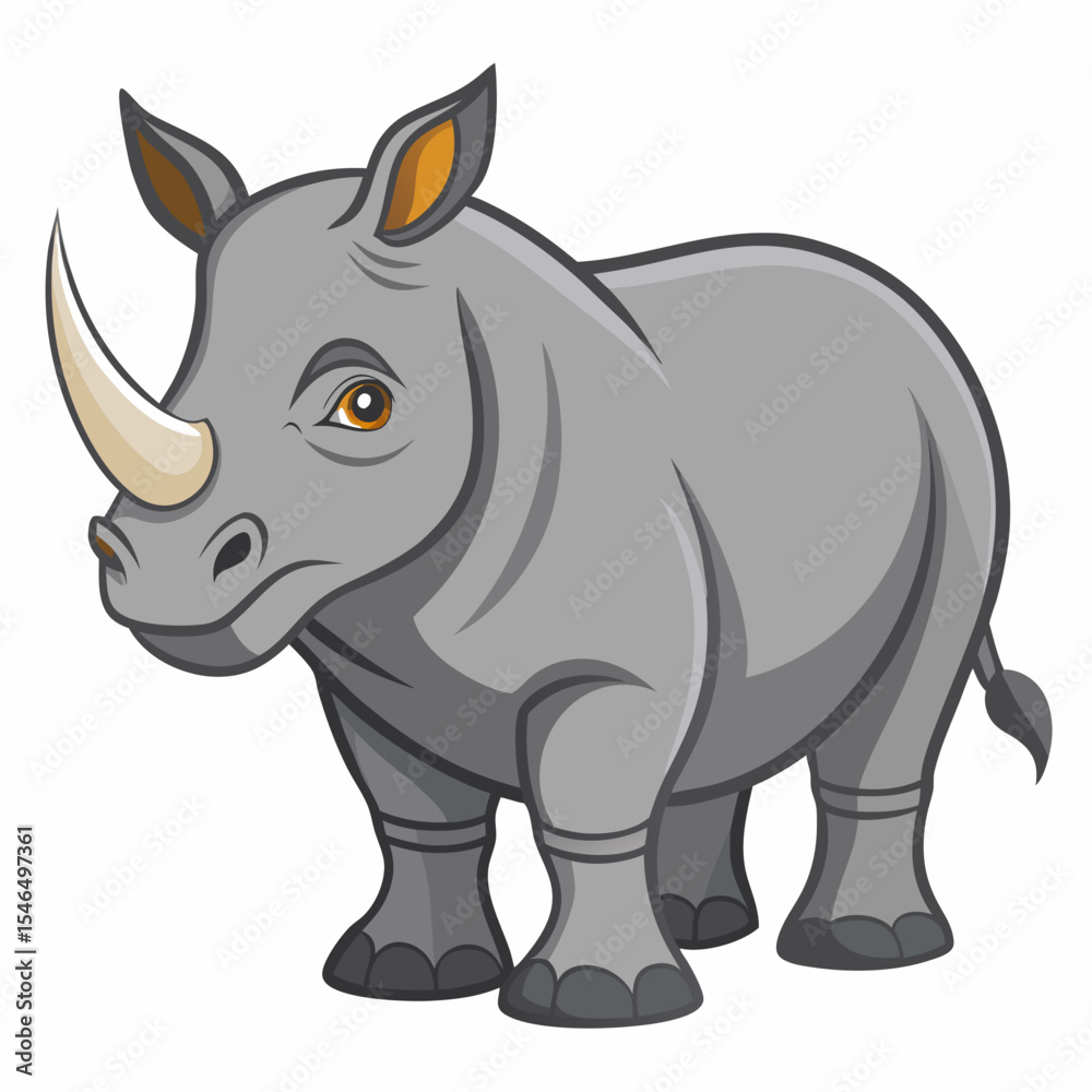 Fototapeta premium rhino isolated on white
