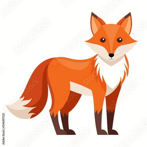 red fox vector illustration