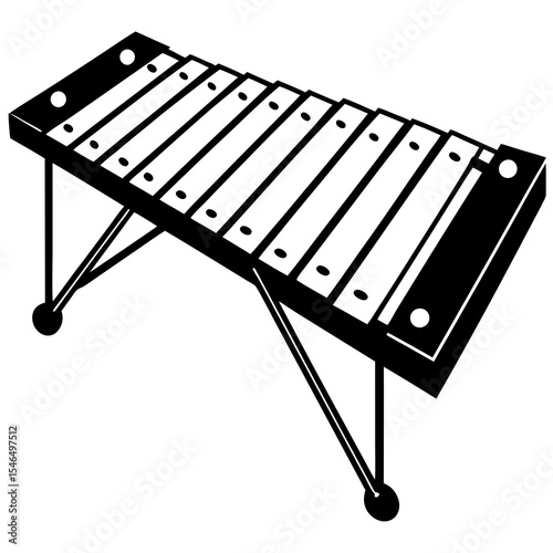Xylophone isolated on white background for musical performance