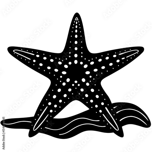 Starfish on the sea isolated on white background