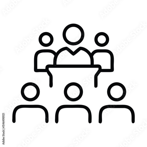 Leadership Icon Business Concept Group of persons vector