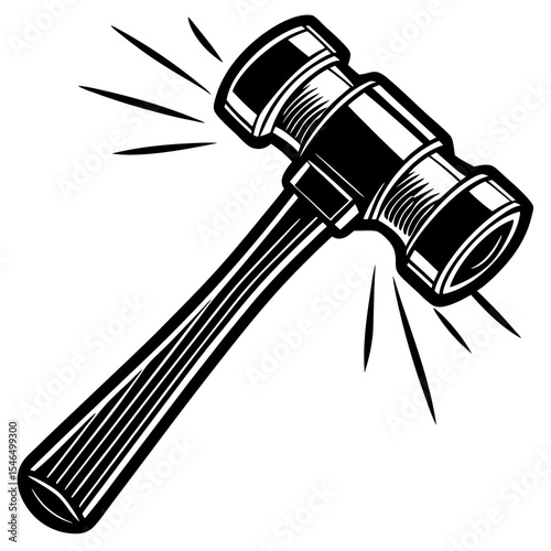 Wooden gavel isolated on white background