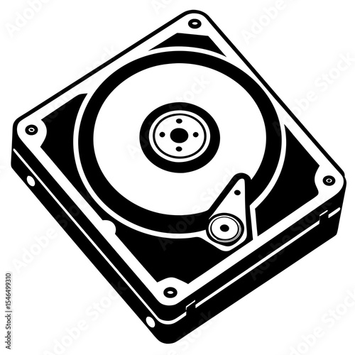 Hard drive disk isolated on white background