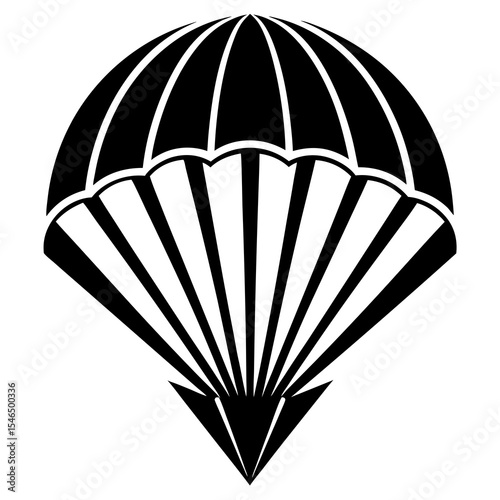Parachute isolated on white background