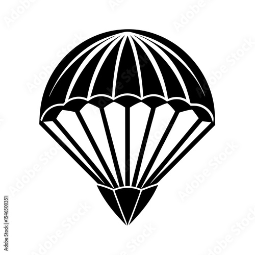 Parachute for skydiving isolated on white background