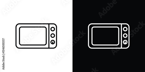 Microwave icon in black. flat graphic vector icon