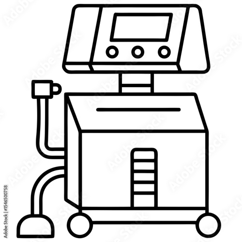 X-ray Machine line art vector