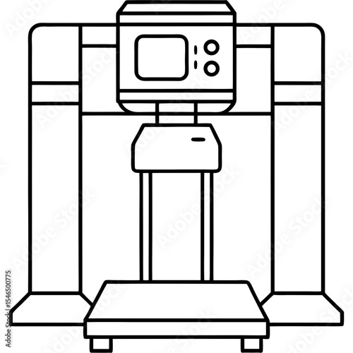 X-ray Machine line art vector