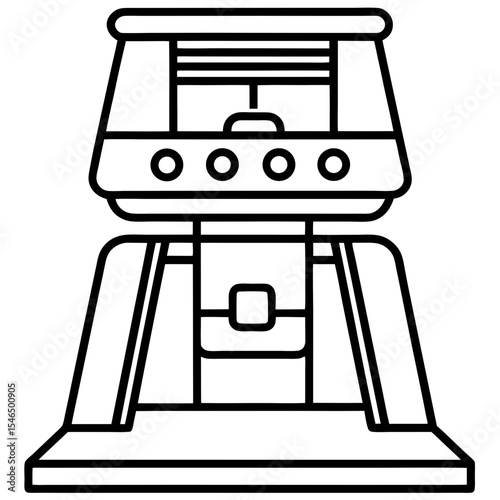 X-ray Machine line art vector
