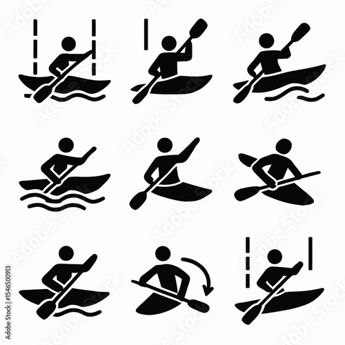 Canoe Slalom & Whitewater Kayaking Icons