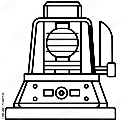 X-ray Machine line art vector