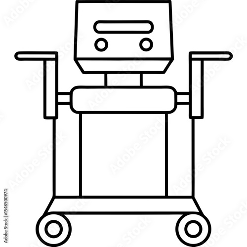 X-ray Machine line art vector