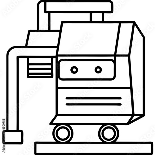 X-ray Machine line art vector