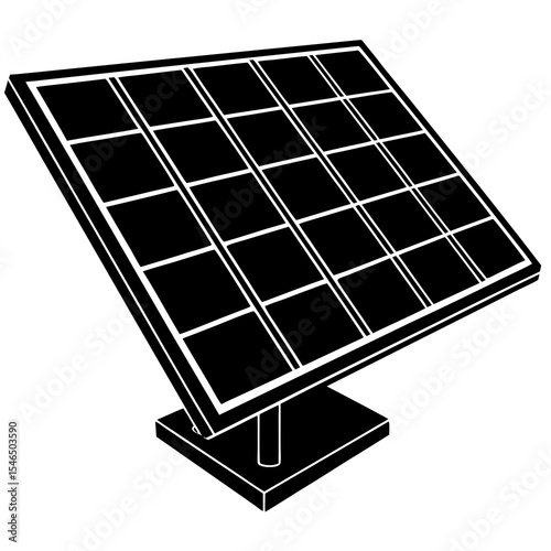 Solar panel isolated on white background