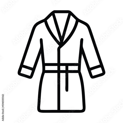 Black bathrobe icon simple style | Premium Vector