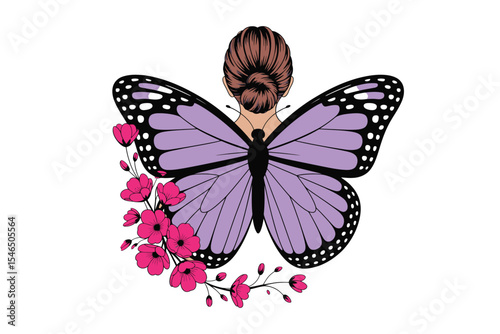 butterfly on white background