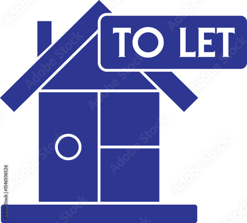 To-Let board for house renting purpose, To-Let board simple vector design for room rent, flat rent, house rent, for sale.