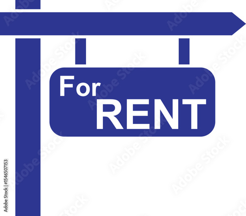 To-Let board for house renting purpose, To-Let board simple vector design for room rent, flat rent, house rent, for sale.