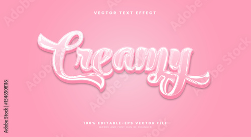 Creamy pink style 3d editable text effect template Suitable for Chrome theme