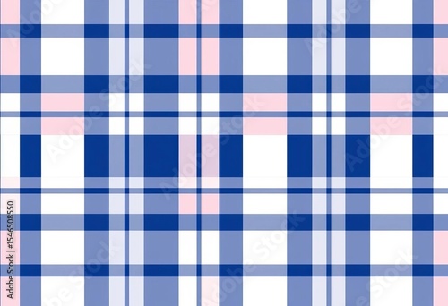 Navy blue and white checkered plaid tartan seamless repeat pattern, vector illustration, geometric, textile