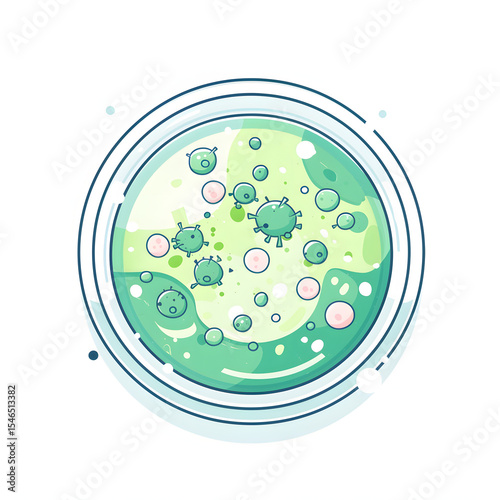 Virus Culture Petri Dish.