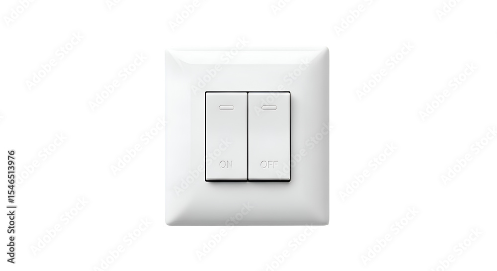 Double Switch Controls Power ON/OFF with Transparent Background Double Switch Controls Power ON/OFF with Transparent Background