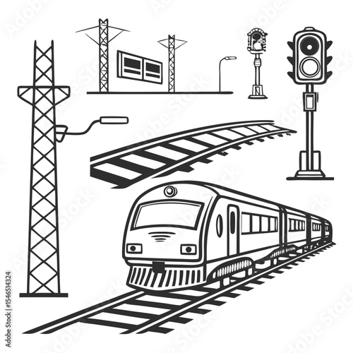 railway station vector