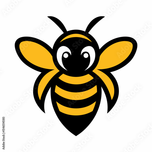 Cute cartoon bee illustration honey bee mascot