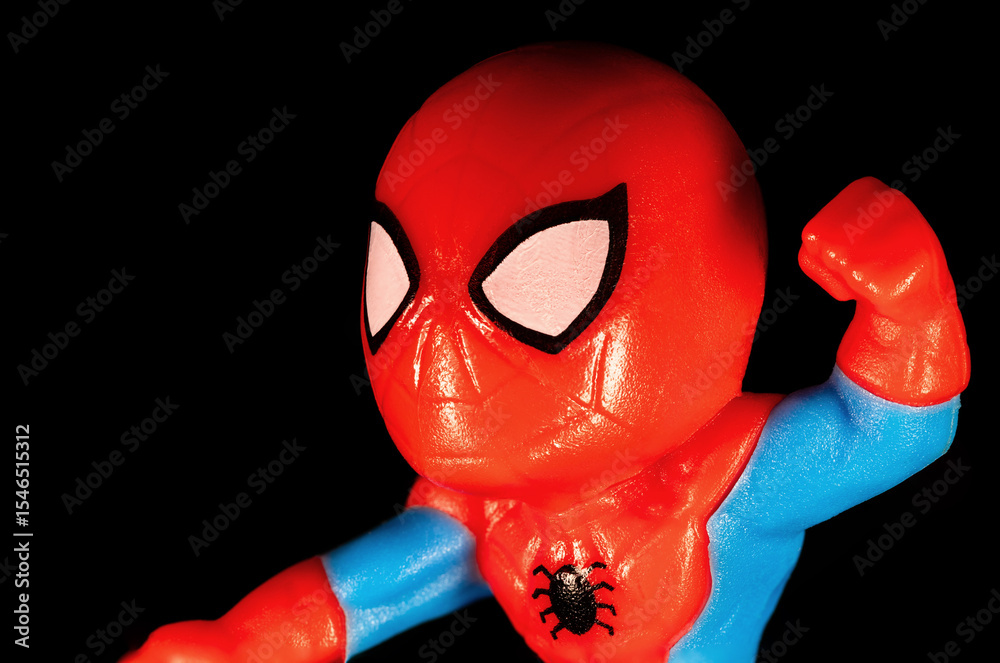 Naklejka premium Kinder Surprise Marvel Spider-Man Peter Parker throws a punch closeup
