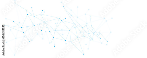 Abstract white blue digital technology futuristic communication high tech concept background. Technology dots lines connect network background.	