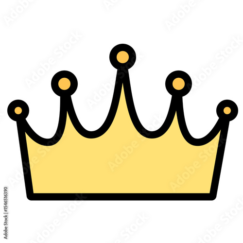 golden crown icon illustration. Kingdom vector illustrations.