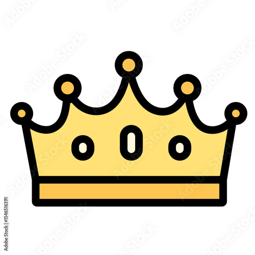 golden crown icon vector illustration. King crown cartoon.