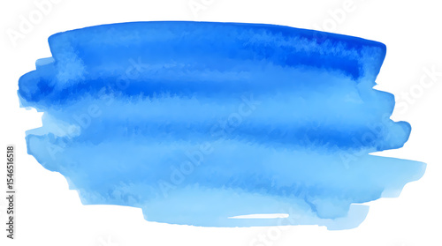 Blue Watercolor Brush Stroke PNG | Isolated Artistic Paint Texture on Transparent Background