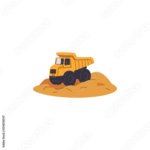 yellow bulldozer isolated on white
