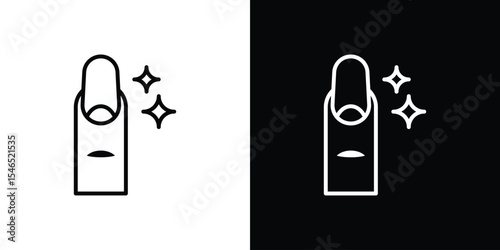 Nail care icon in black. flat graphic vector icon