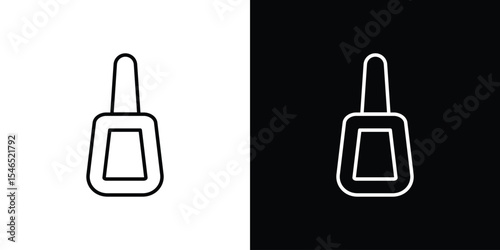 Nail polish icon in black. flat graphic vector icon