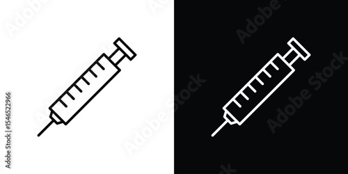 Needle icon in black. flat graphic vector icon